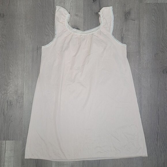 Vintage Katz Medium sheer Nightgown with Lace Trim & Floral Embroidery flowers - Picture 3 of 8